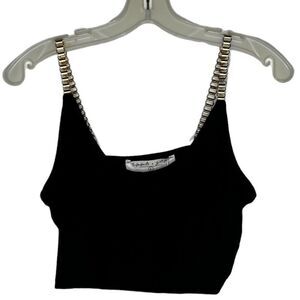 Emma & Sam Black Crop‎ Top nwt